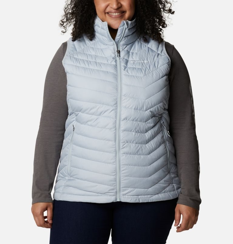 Women\'s Columbia Powder Lite Vest Light Grey | Plus Size CA-XCL03